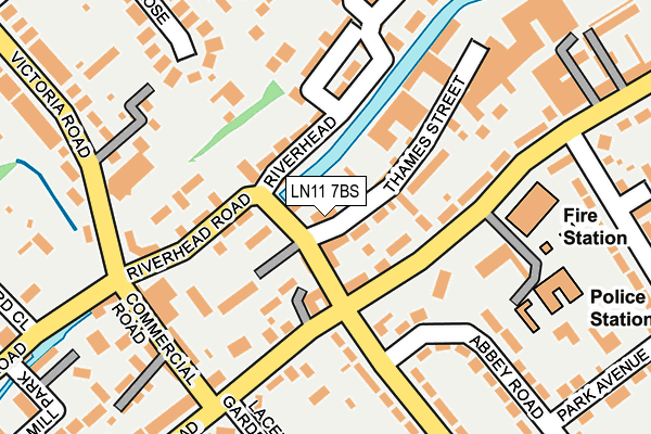LN11 7BS map - OS OpenMap – Local (Ordnance Survey)