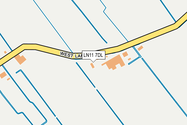 LN11 7DL map - OS OpenMap – Local (Ordnance Survey)