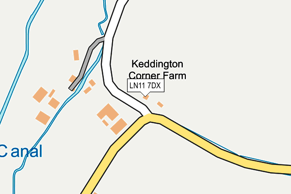 LN11 7DX map - OS OpenMap – Local (Ordnance Survey)