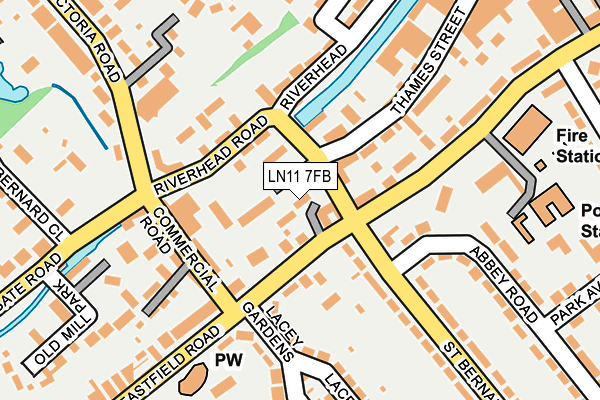 LN11 7FB map - OS OpenMap – Local (Ordnance Survey)