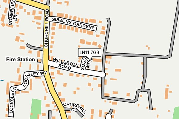 LN11 7GB map - OS OpenMap – Local (Ordnance Survey)