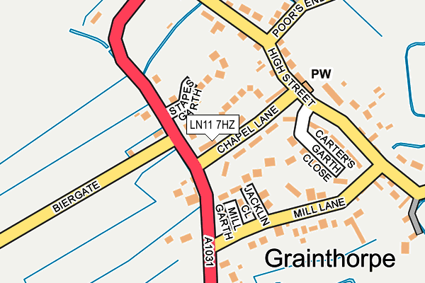 LN11 7HZ map - OS OpenMap – Local (Ordnance Survey)