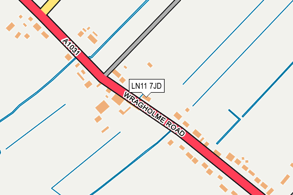 LN11 7JD map - OS OpenMap – Local (Ordnance Survey)