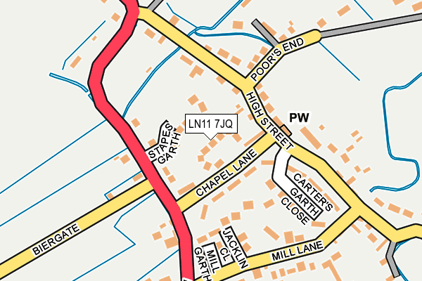 LN11 7JQ map - OS OpenMap – Local (Ordnance Survey)