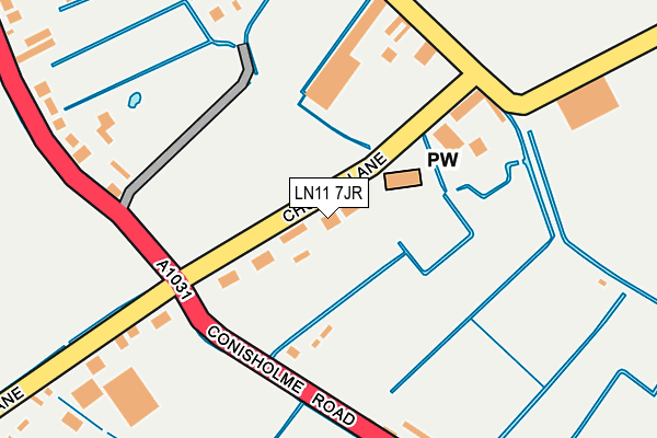 LN11 7JR map - OS OpenMap – Local (Ordnance Survey)