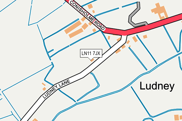 LN11 7JX map - OS OpenMap – Local (Ordnance Survey)