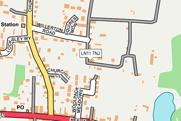 LN11 7NJ map - OS OpenMap – Local (Ordnance Survey)