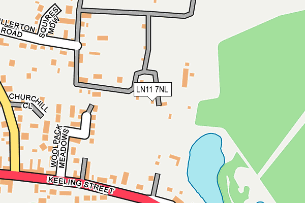 LN11 7NL map - OS OpenMap – Local (Ordnance Survey)