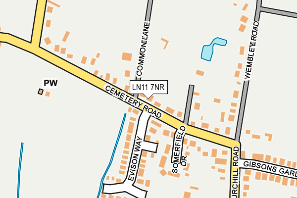 LN11 7NR map - OS OpenMap – Local (Ordnance Survey)