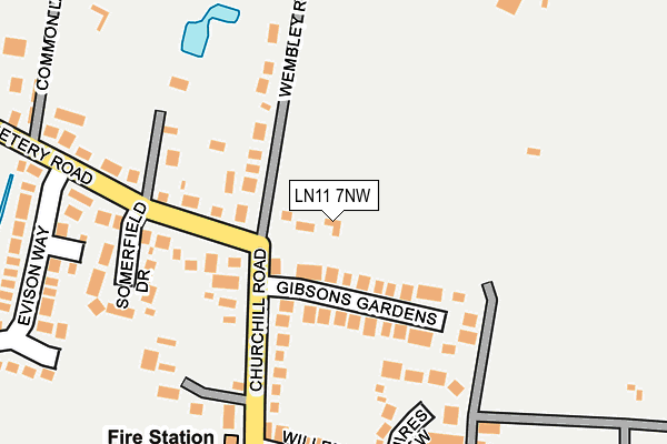 LN11 7NW map - OS OpenMap – Local (Ordnance Survey)