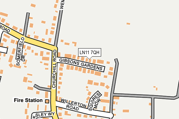 LN11 7QH map - OS OpenMap – Local (Ordnance Survey)