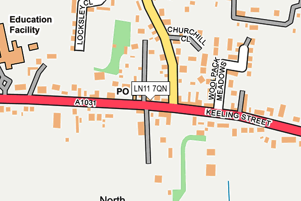 LN11 7QN map - OS OpenMap – Local (Ordnance Survey)