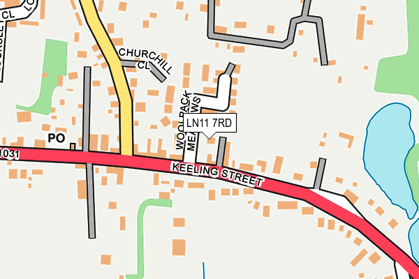 LN11 7RD map - OS OpenMap – Local (Ordnance Survey)
