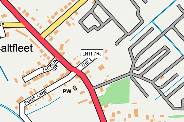 LN11 7RJ map - OS OpenMap – Local (Ordnance Survey)