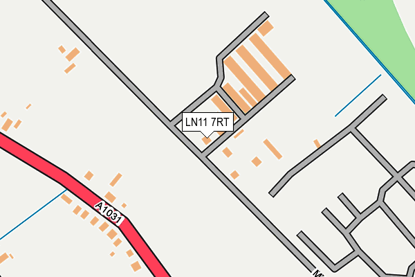 LN11 7RT map - OS OpenMap – Local (Ordnance Survey)