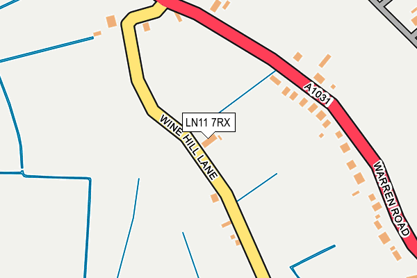 LN11 7RX map - OS OpenMap – Local (Ordnance Survey)