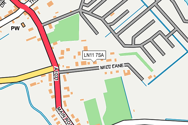 LN11 7SA map - OS OpenMap – Local (Ordnance Survey)