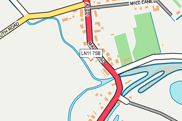 LN11 7SB map - OS OpenMap – Local (Ordnance Survey)
