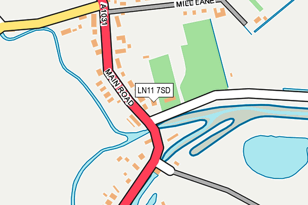 LN11 7SD map - OS OpenMap – Local (Ordnance Survey)