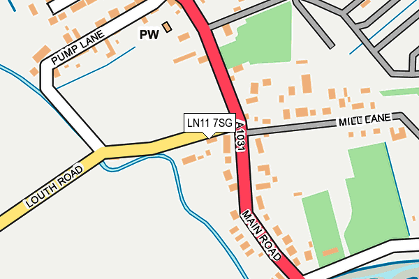 LN11 7SG map - OS OpenMap – Local (Ordnance Survey)