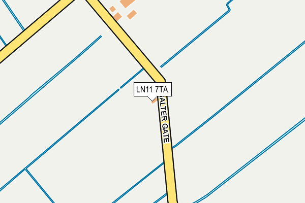 LN11 7TA map - OS OpenMap – Local (Ordnance Survey)
