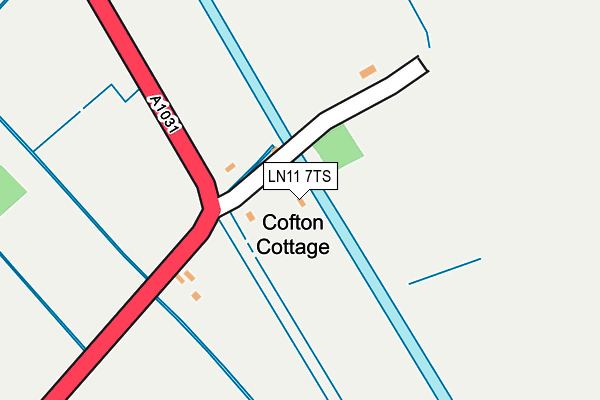 LN11 7TS map - OS OpenMap – Local (Ordnance Survey)