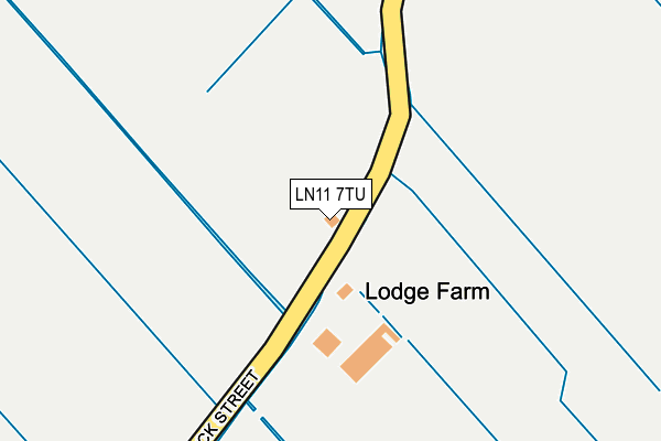 LN11 7TU map - OS OpenMap – Local (Ordnance Survey)