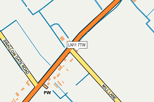 LN11 7TW map - OS OpenMap – Local (Ordnance Survey)