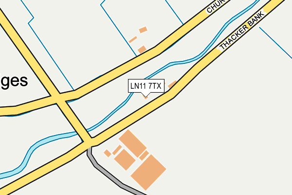 LN11 7TX map - OS OpenMap – Local (Ordnance Survey)
