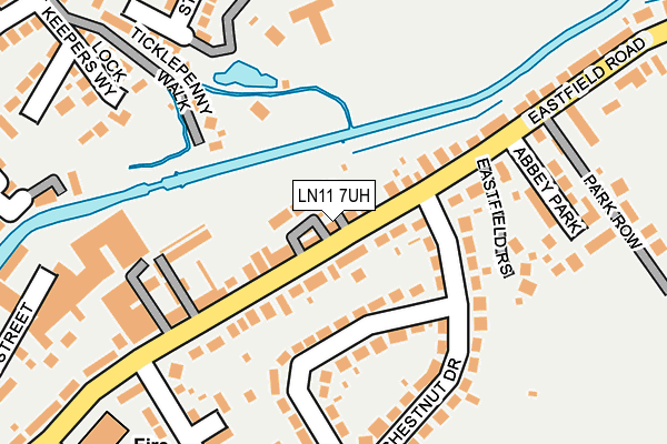 LN11 7UH map - OS OpenMap – Local (Ordnance Survey)