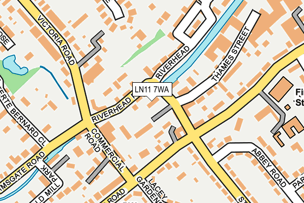 LN11 7WA map - OS OpenMap – Local (Ordnance Survey)