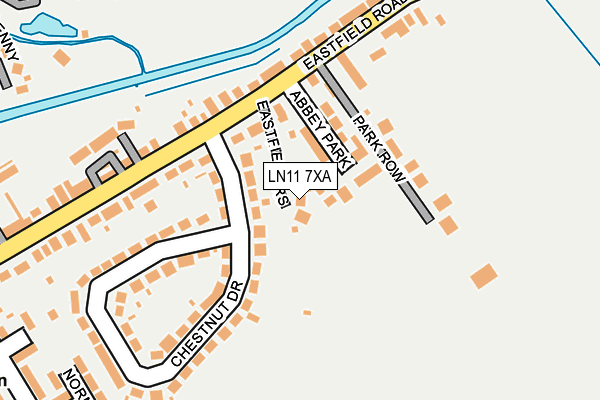 LN11 7XA map - OS OpenMap – Local (Ordnance Survey)