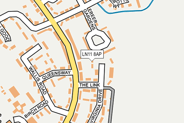 LN11 8AP map - OS OpenMap – Local (Ordnance Survey)