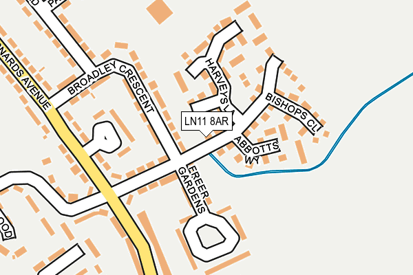 LN11 8AR map - OS OpenMap – Local (Ordnance Survey)