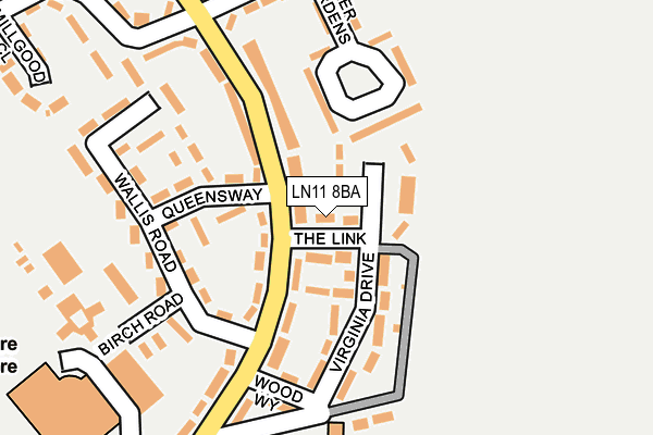 LN11 8BA map - OS OpenMap – Local (Ordnance Survey)