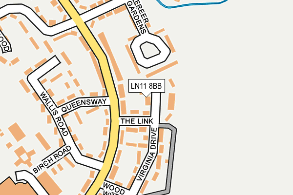 LN11 8BB map - OS OpenMap – Local (Ordnance Survey)