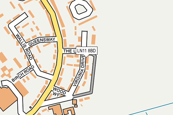 LN11 8BD map - OS OpenMap – Local (Ordnance Survey)