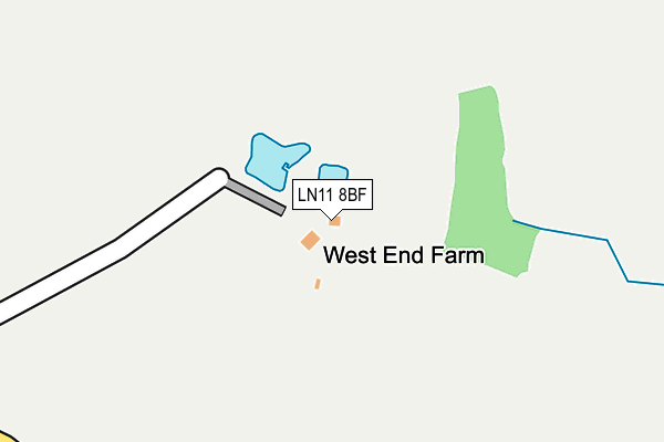 LN11 8BF map - OS OpenMap – Local (Ordnance Survey)
