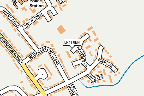 LN11 8BN map - OS OpenMap – Local (Ordnance Survey)