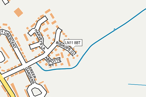LN11 8BT map - OS OpenMap – Local (Ordnance Survey)
