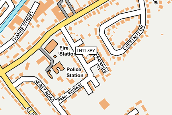 LN11 8BY map - OS OpenMap – Local (Ordnance Survey)