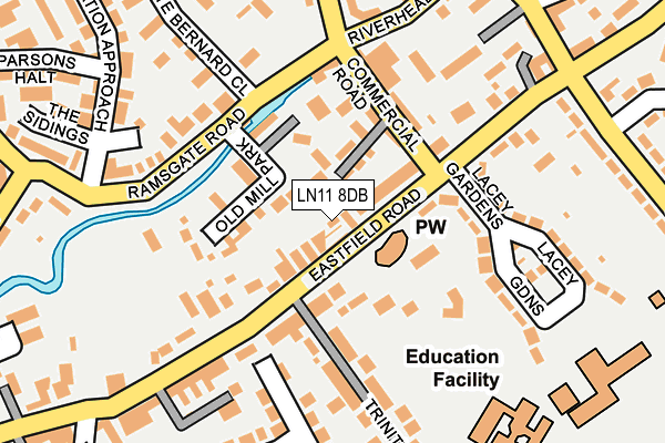 LN11 8DB map - OS OpenMap – Local (Ordnance Survey)