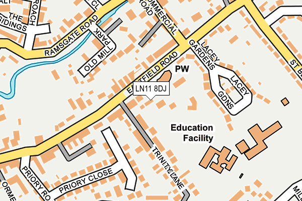 LN11 8DJ map - OS OpenMap – Local (Ordnance Survey)