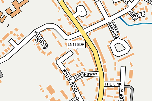 LN11 8DP map - OS OpenMap – Local (Ordnance Survey)
