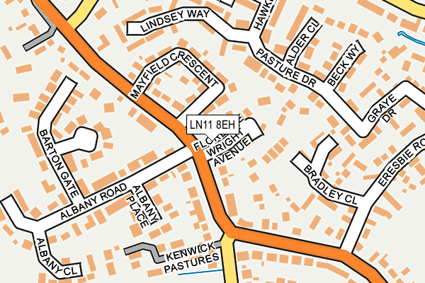 LN11 8EH map - OS OpenMap – Local (Ordnance Survey)