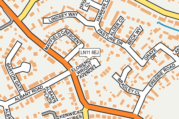 LN11 8EJ map - OS OpenMap – Local (Ordnance Survey)