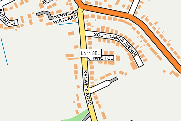 LN11 8EL map - OS OpenMap – Local (Ordnance Survey)