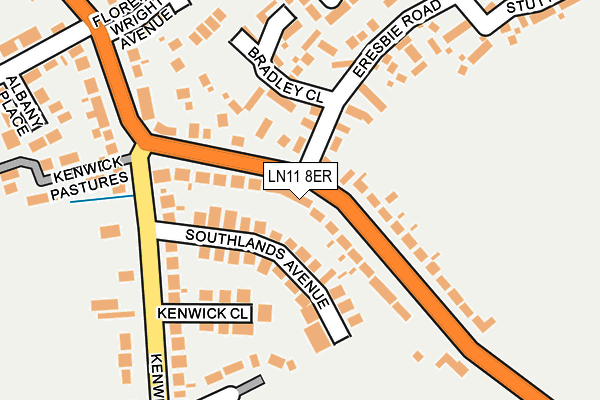 LN11 8ER map - OS OpenMap – Local (Ordnance Survey)