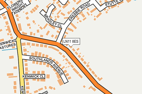 LN11 8ES map - OS OpenMap – Local (Ordnance Survey)