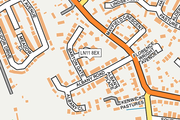 LN11 8EX map - OS OpenMap – Local (Ordnance Survey)